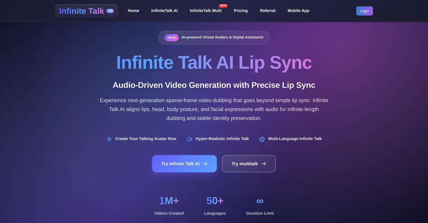 Infinite Talk AI screenshot