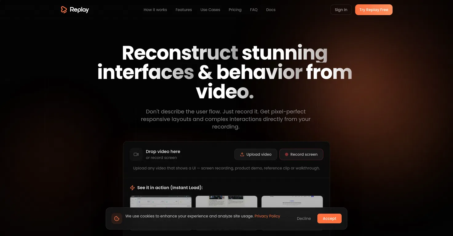 Replay screenshot