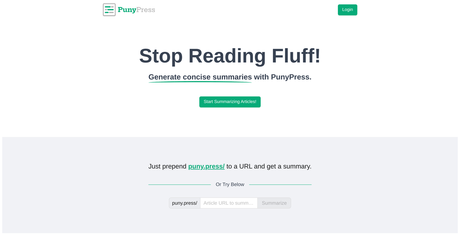 PunyPress screenshot