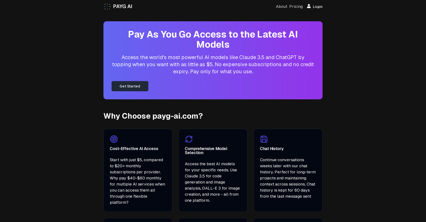 PAYG AI screenshot