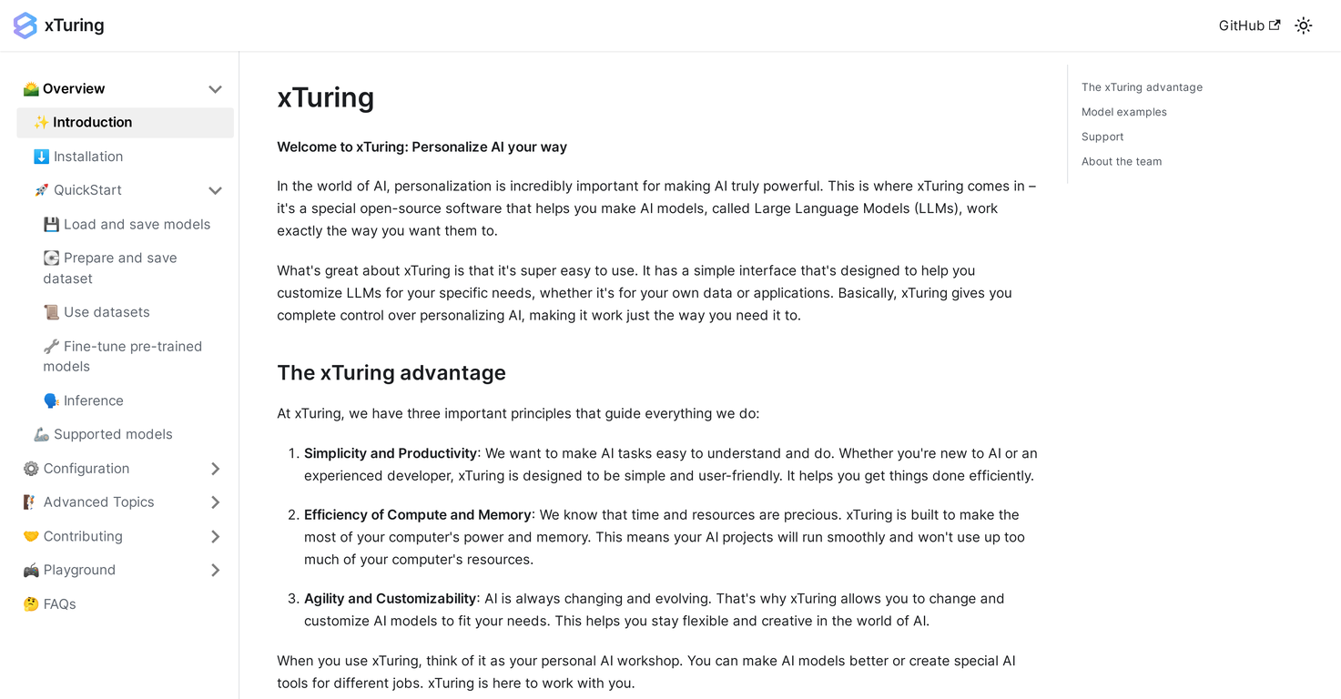Xturing screenshot