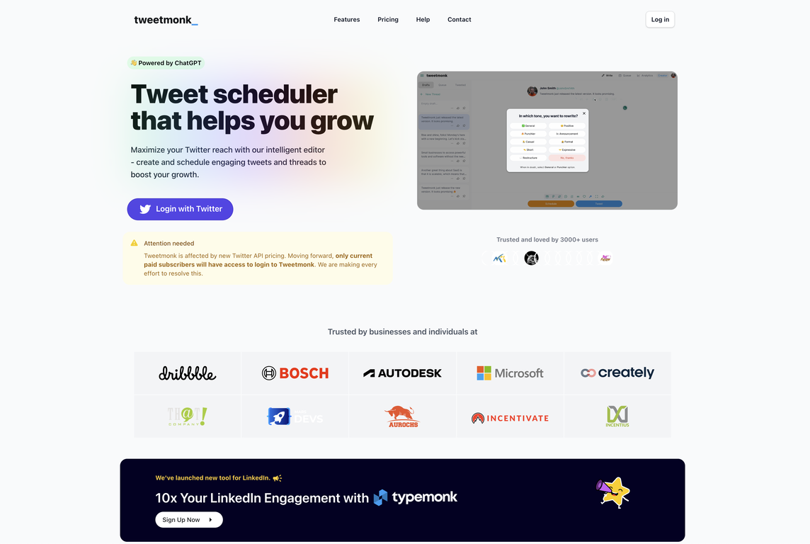 Tweetmonk screenshot