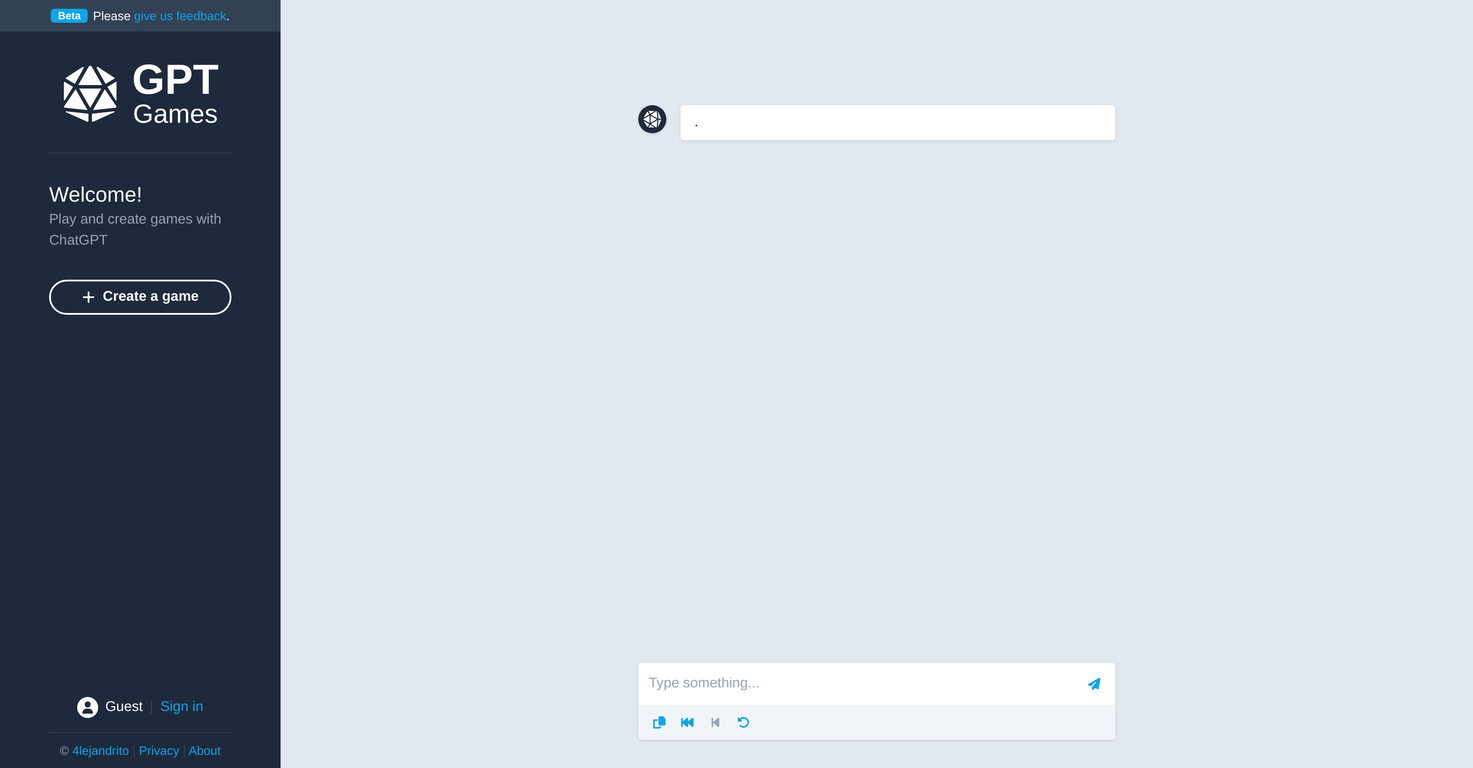 GPT Games screenshot