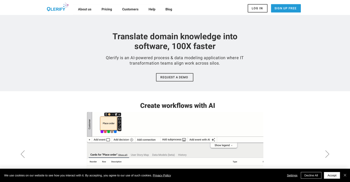 Qlerify screenshot