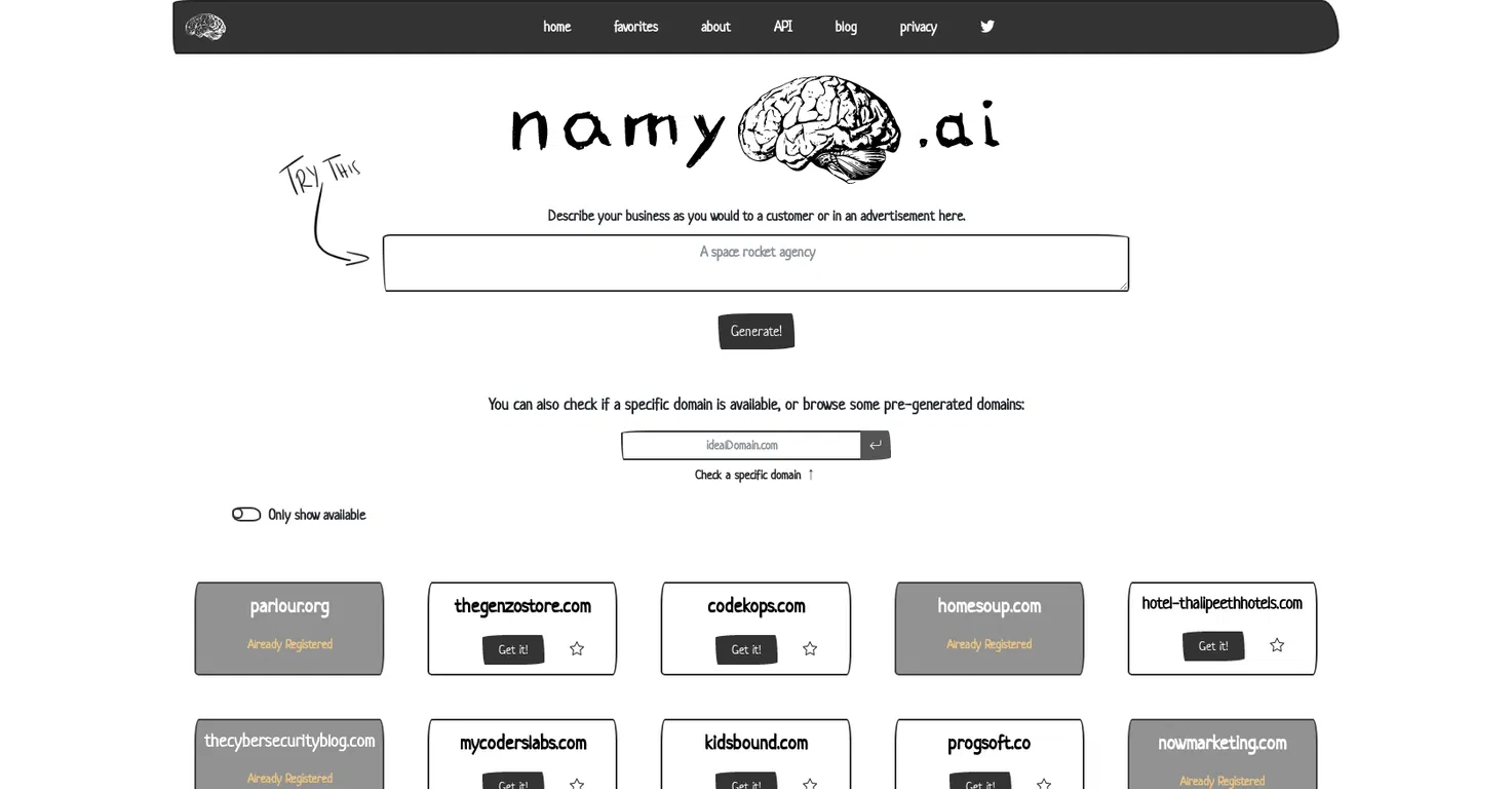 Namy AI screenshot