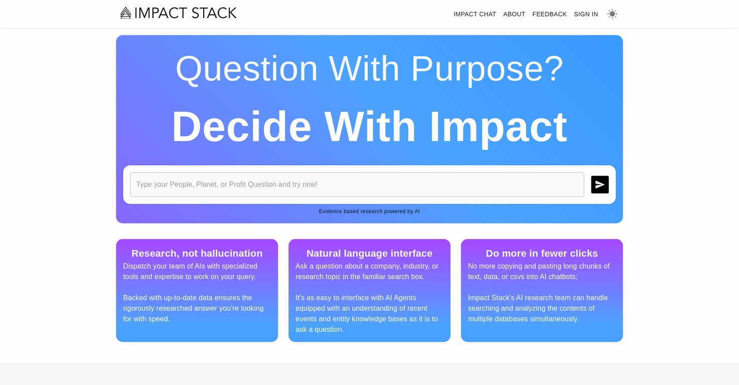 Impact Stack screenshot