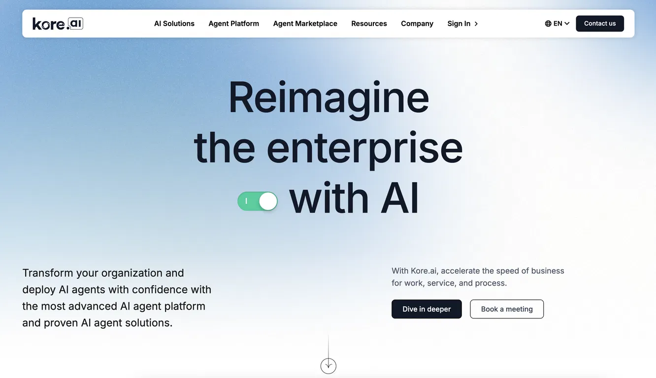 Kore.ai screenshot