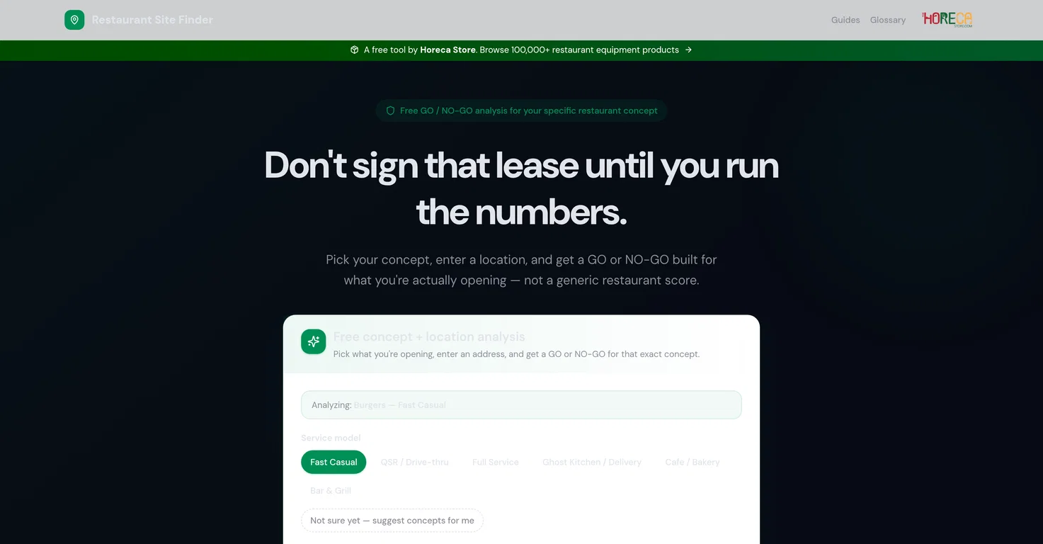Restaurant Site Finder screenshot