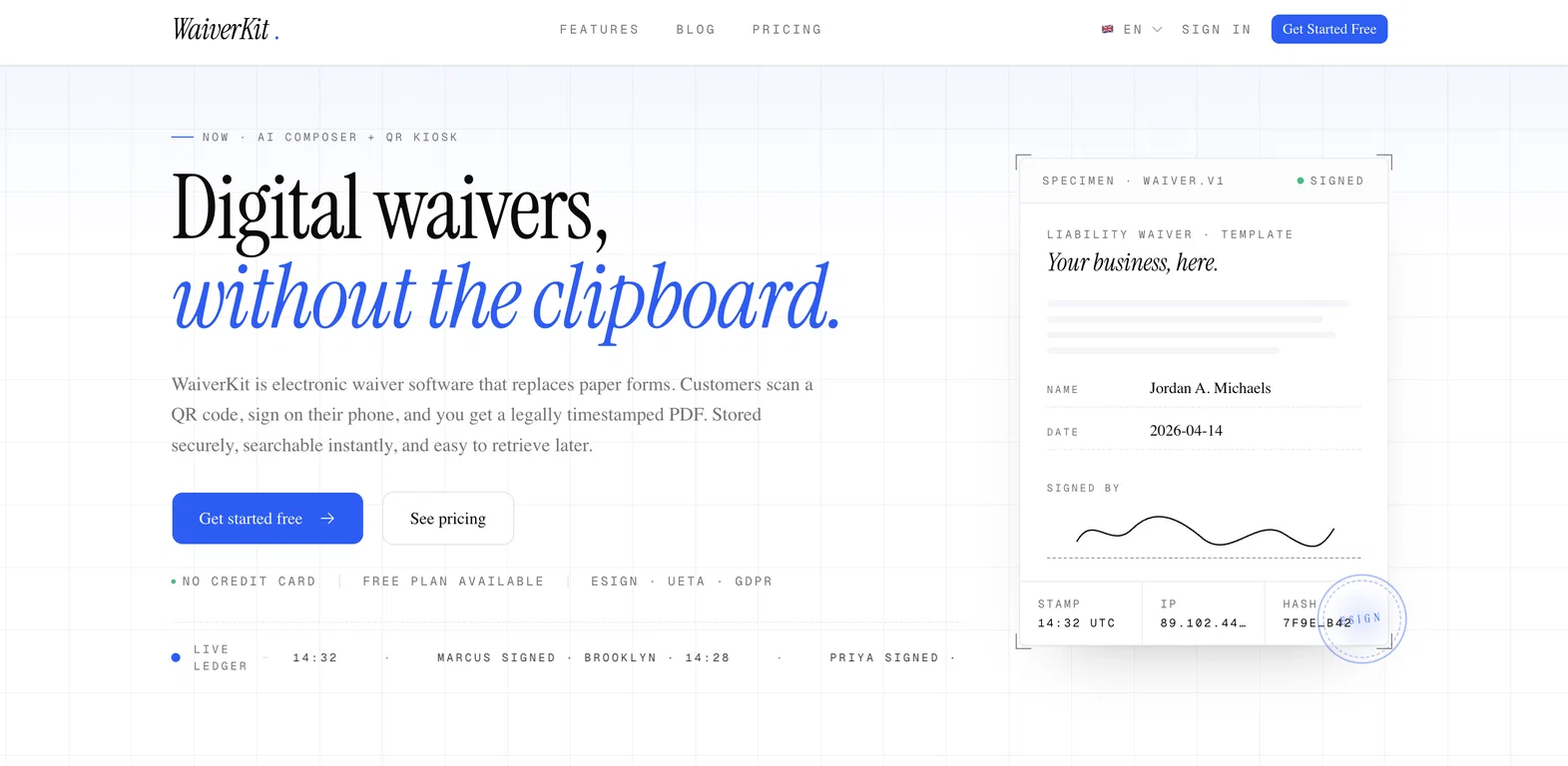 WaiverKit screenshot