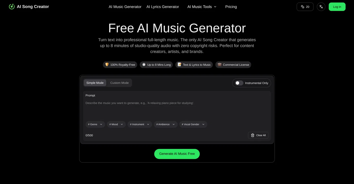 AI Song Creator.app screenshot