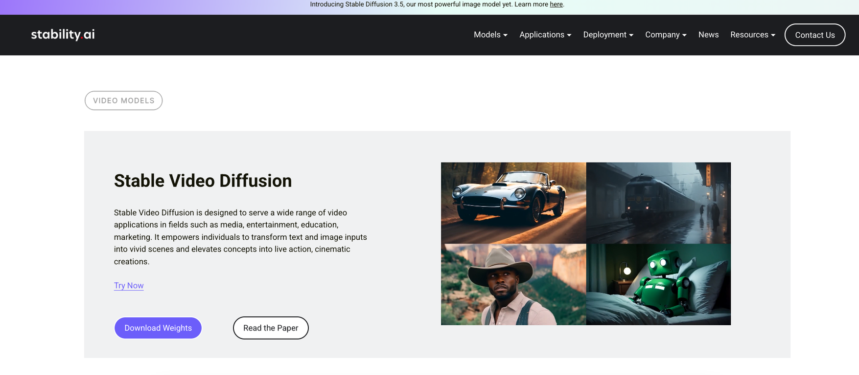 Stable Video Diffusion screenshot