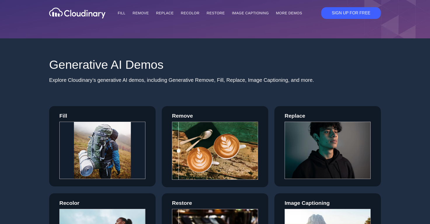 Cloudinary screenshot