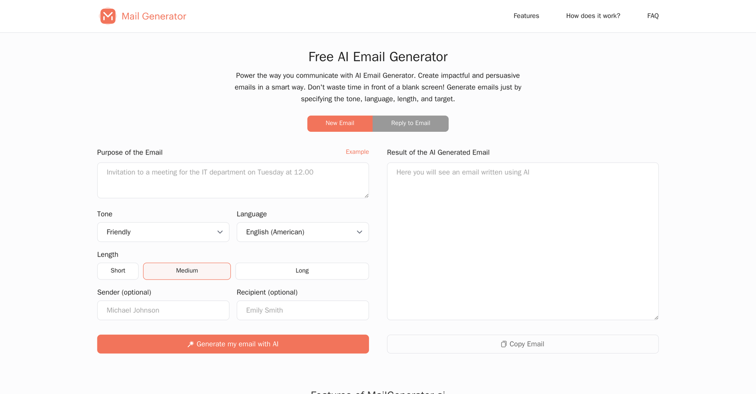 MailGenerator screenshot