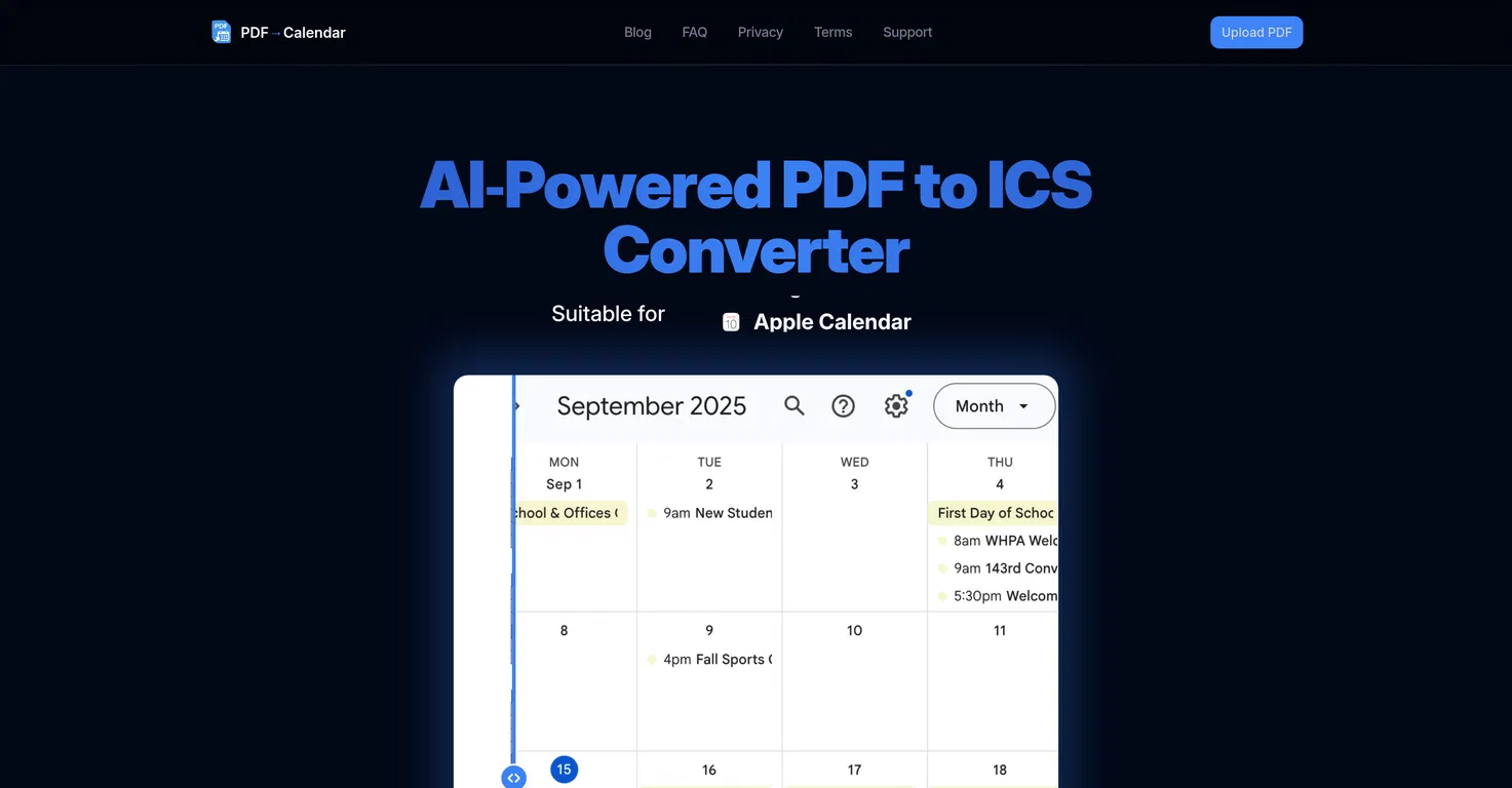 PDF to Calendar.app screenshot