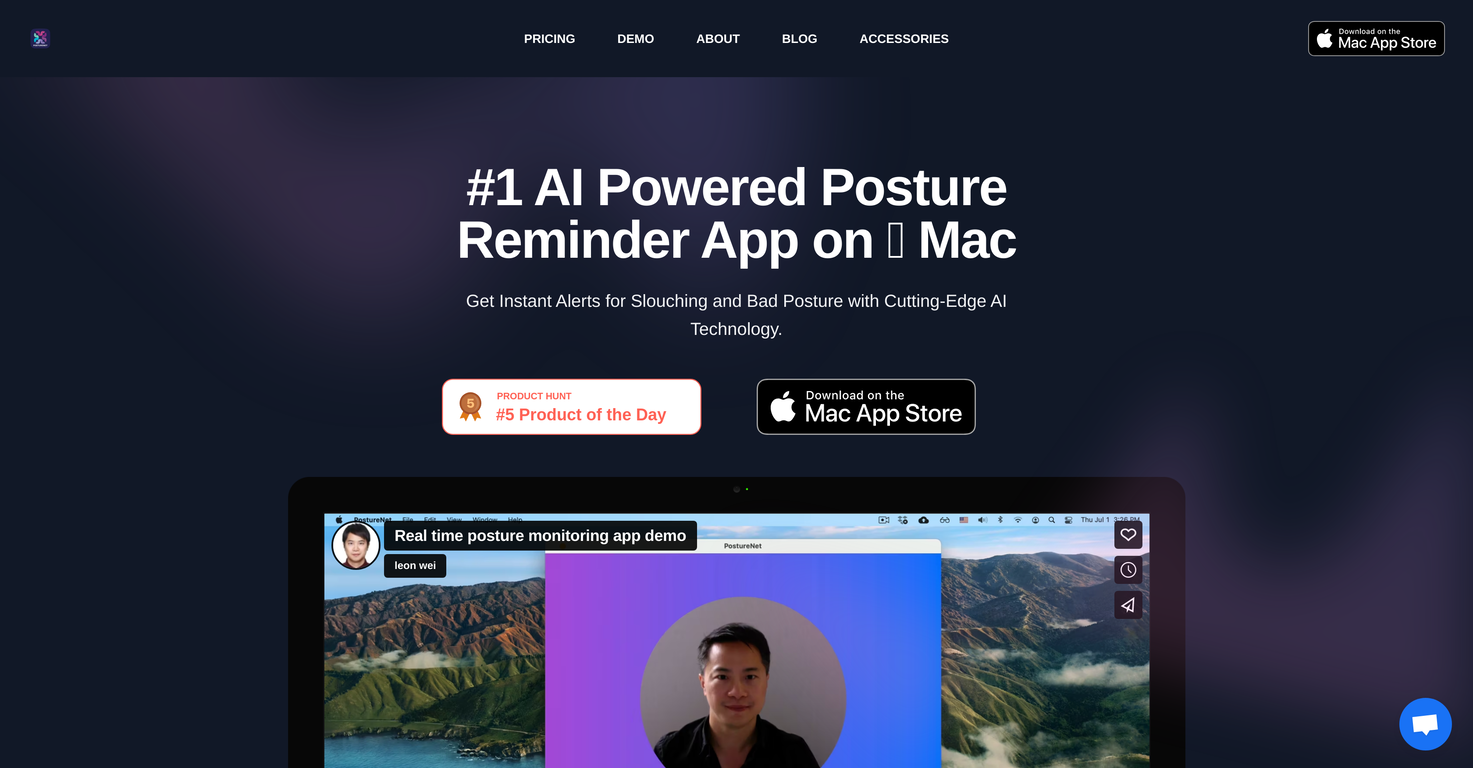 Posture Reminder App screenshot