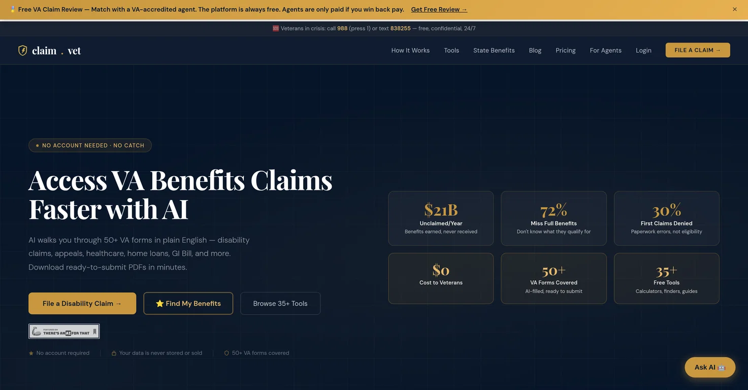 claim.vet screenshot