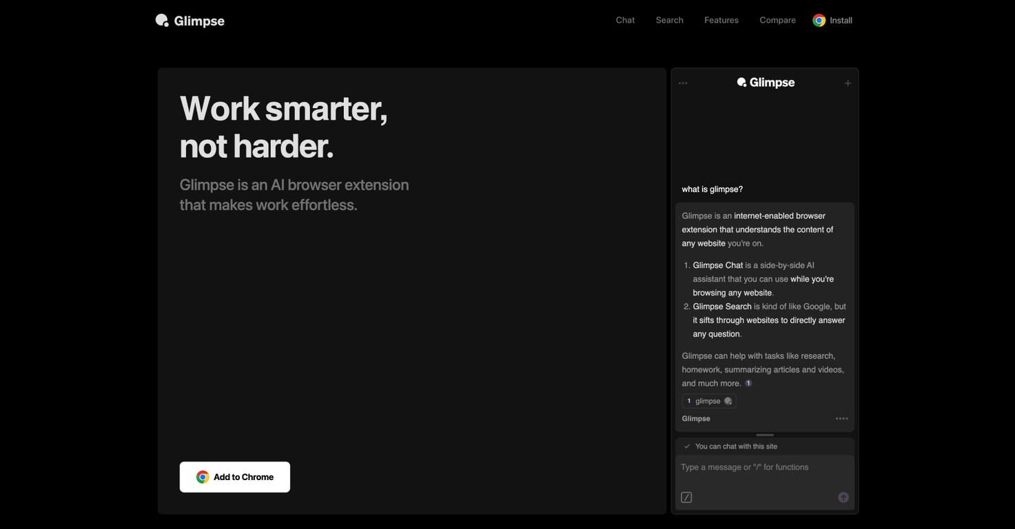Glimpse screenshot