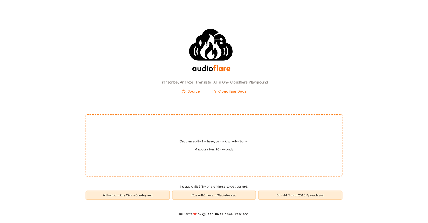 Audioflare screenshot