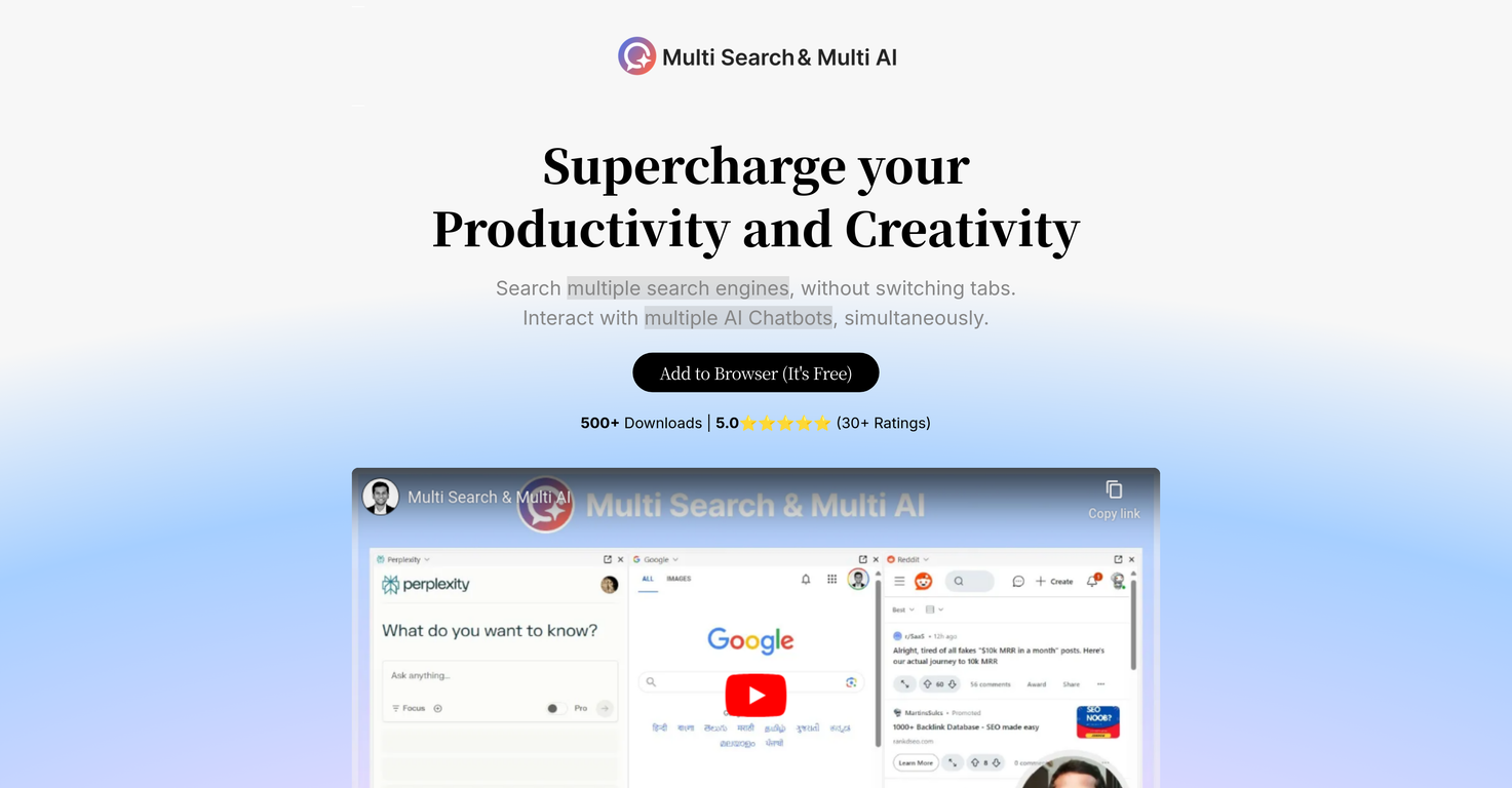 Multi Search & Multi AI screenshot