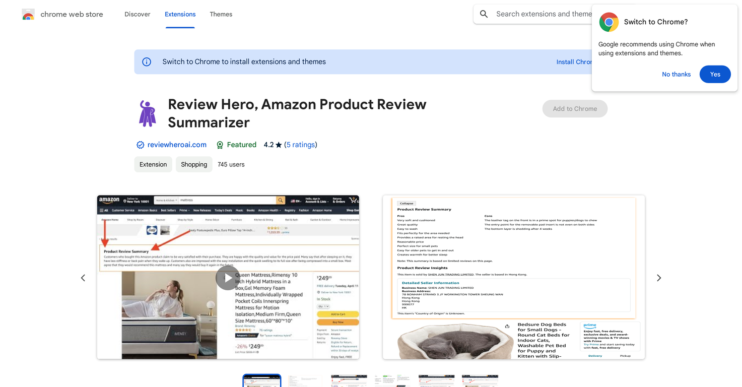Review Hero screenshot