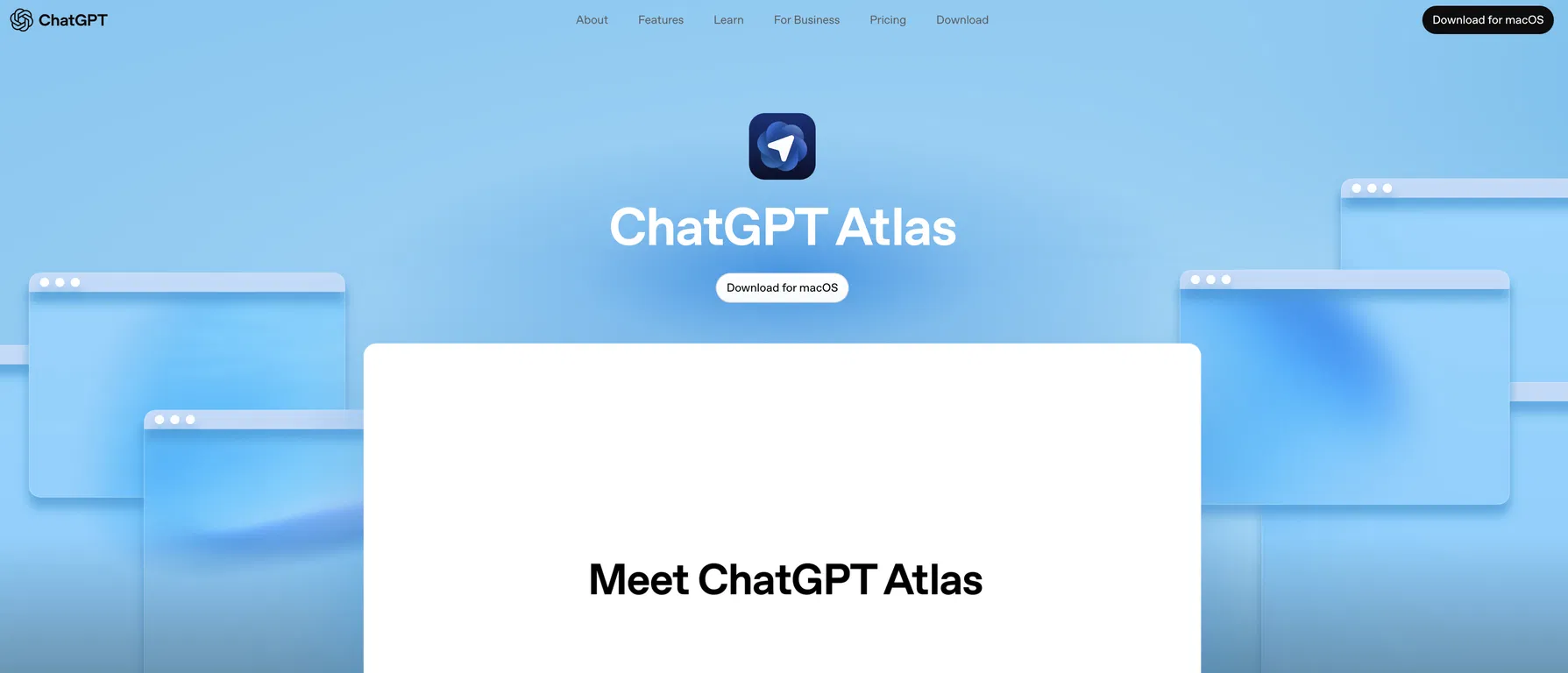 ChatGPT Atlas screenshot