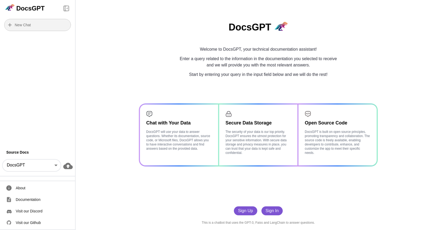 DocsGPT screenshot