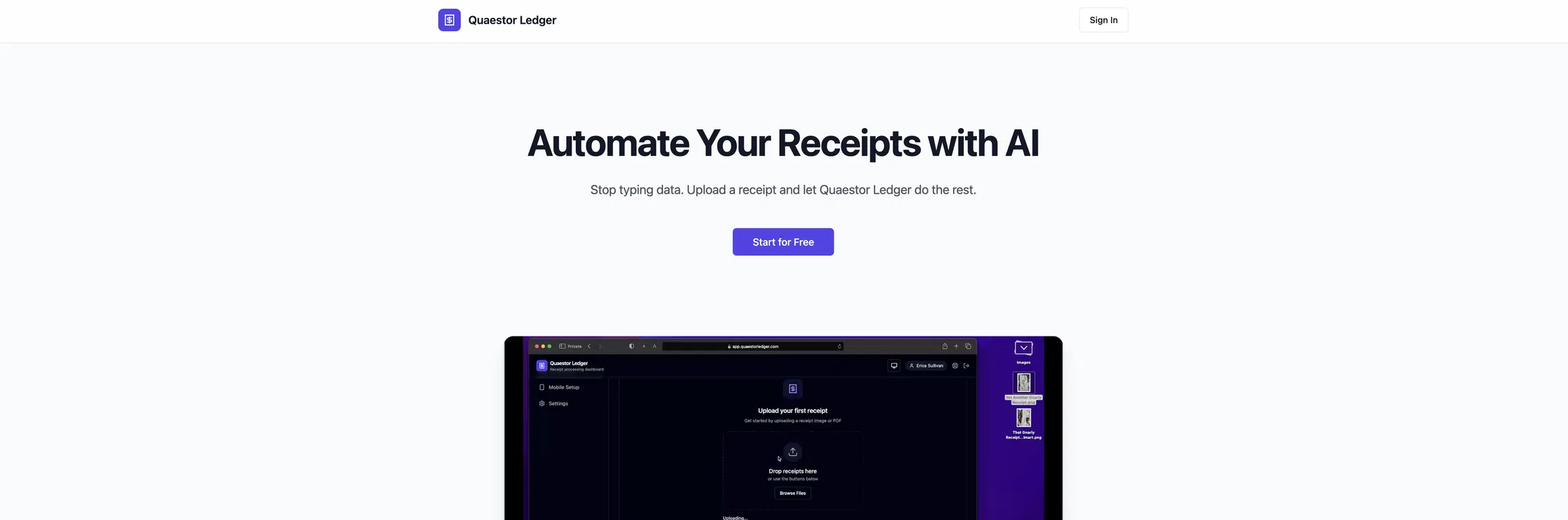 Quaestor Ledger screenshot