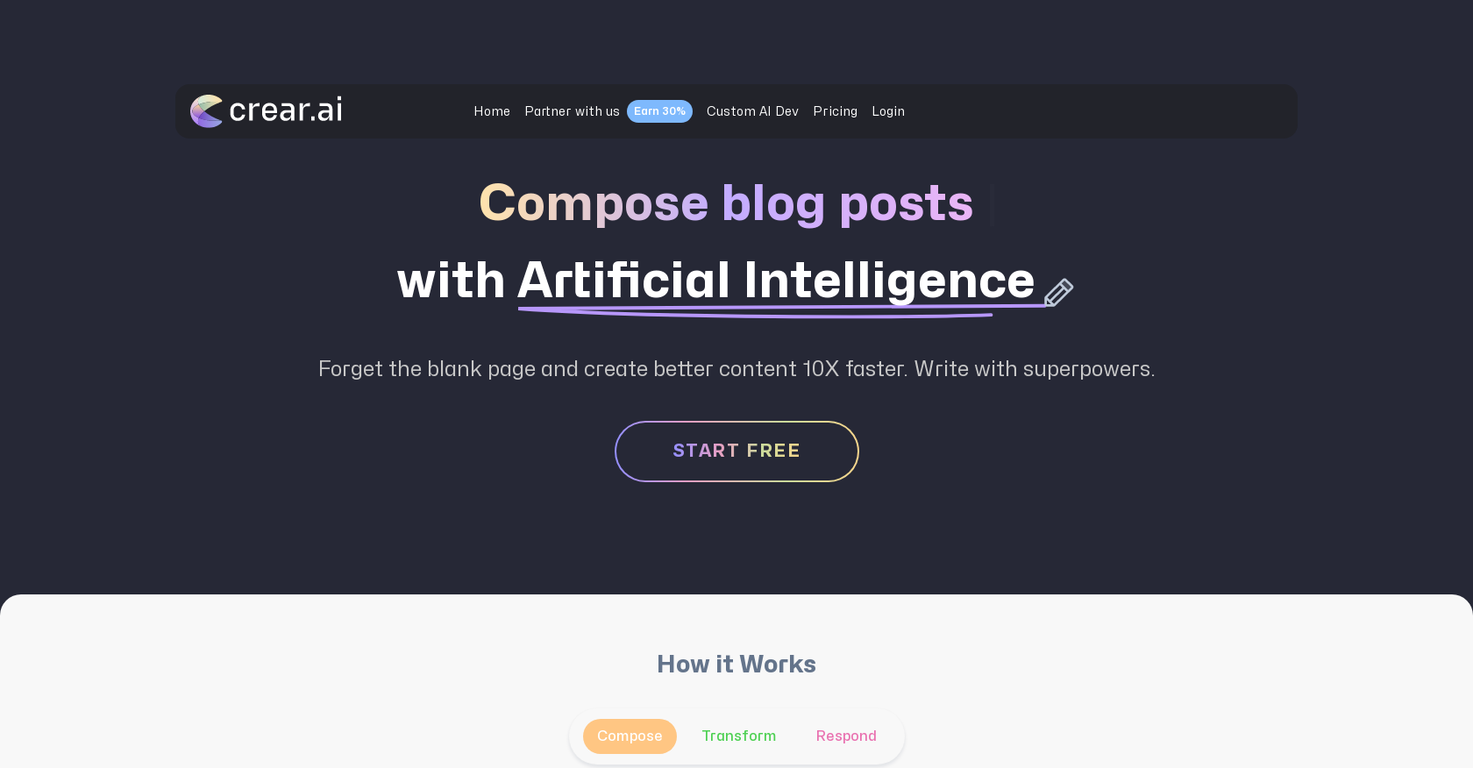 Crear AI screenshot