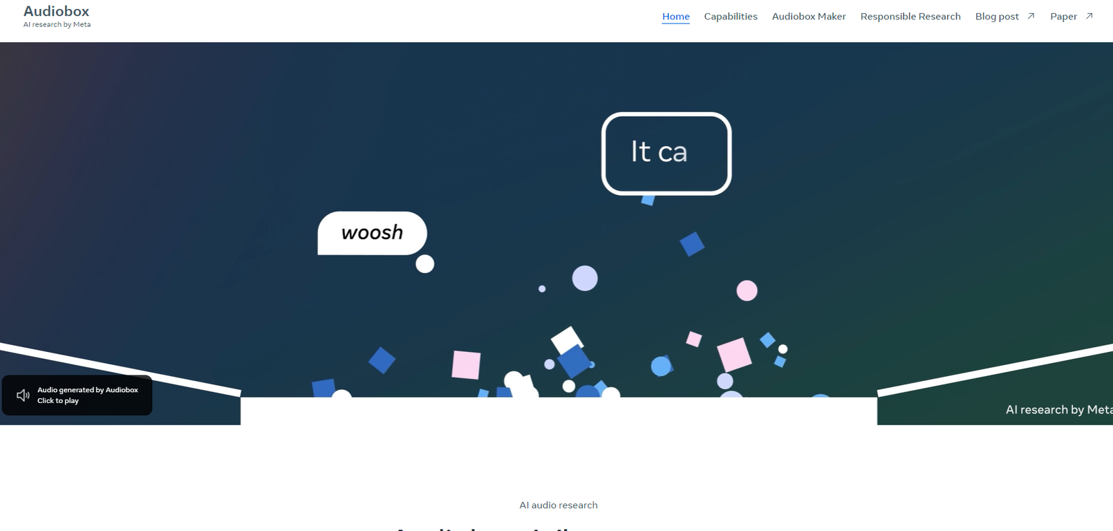 Audiobox by Meta screenshot