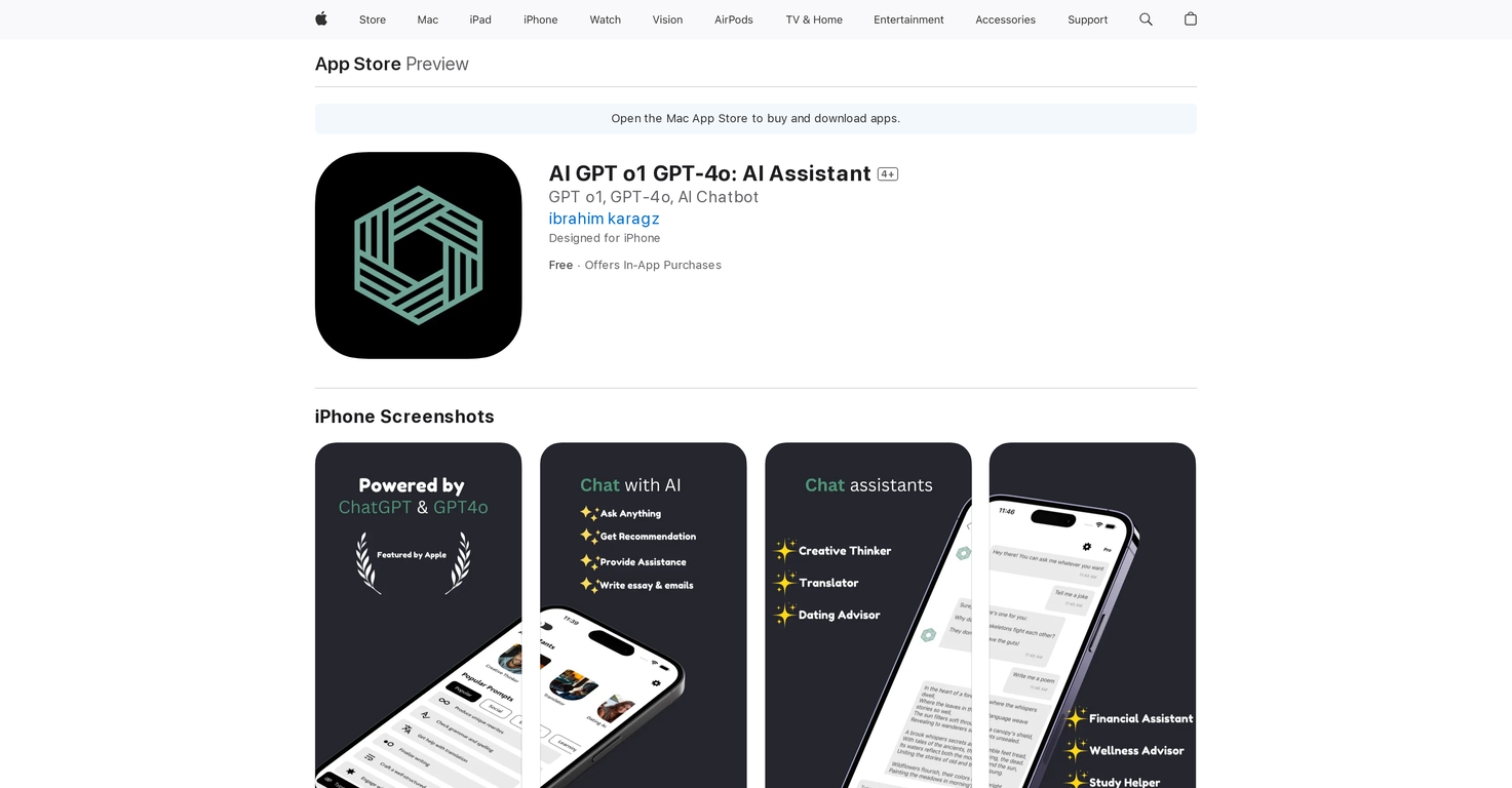 AI GPT o1 GPT-4o: AI Assistant screenshot