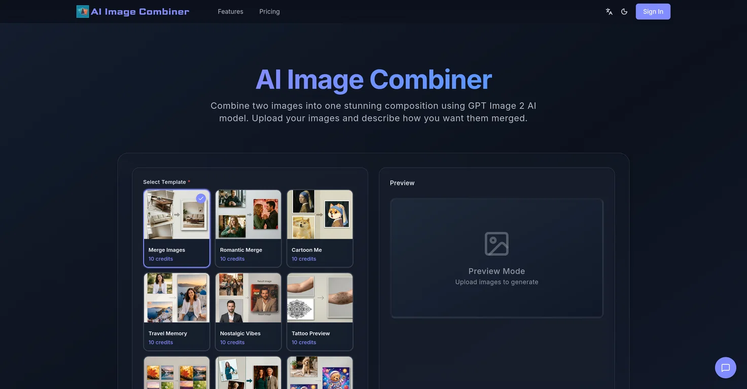AI Image Combiner screenshot