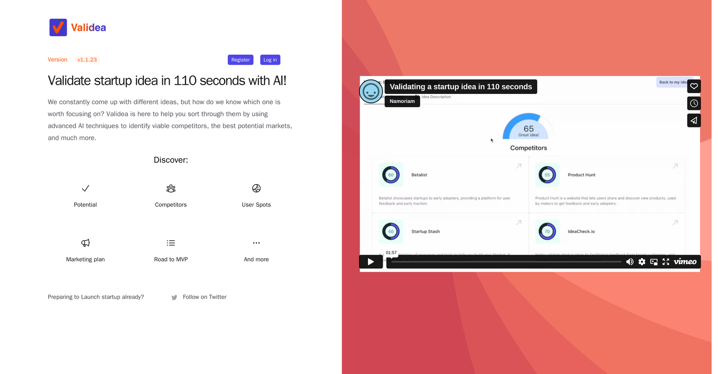 Validea screenshot