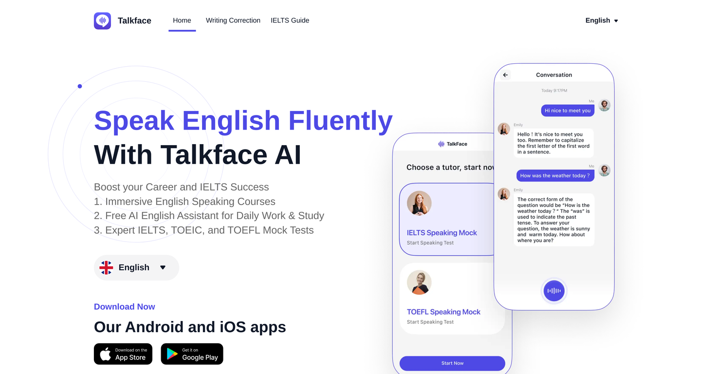 Talkface screenshot