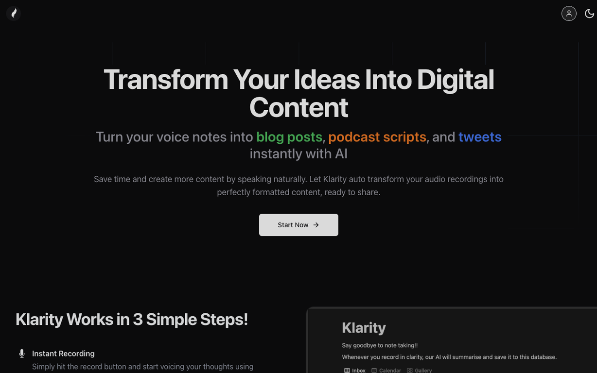 Klarity screenshot