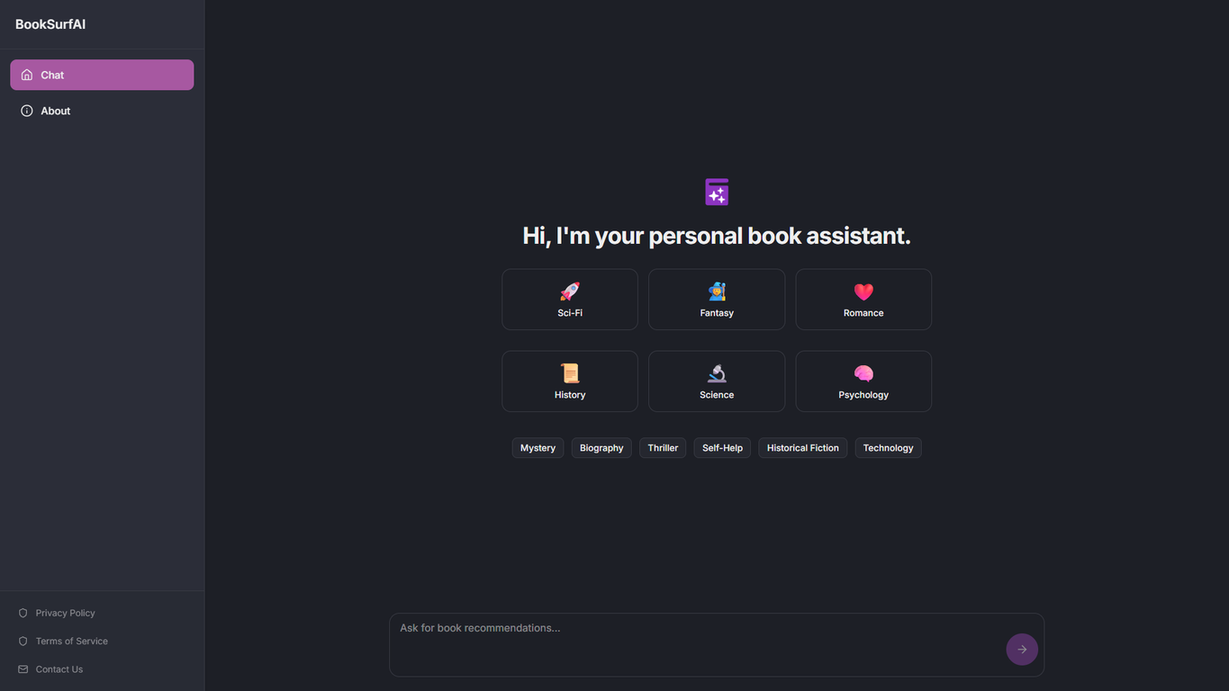 BookSurfAI screenshot