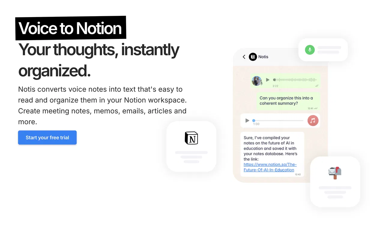 Voice to Notion screenshot