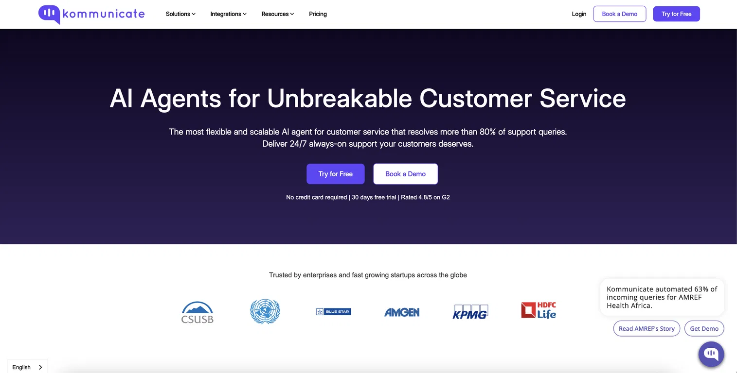 Kommunicate screenshot