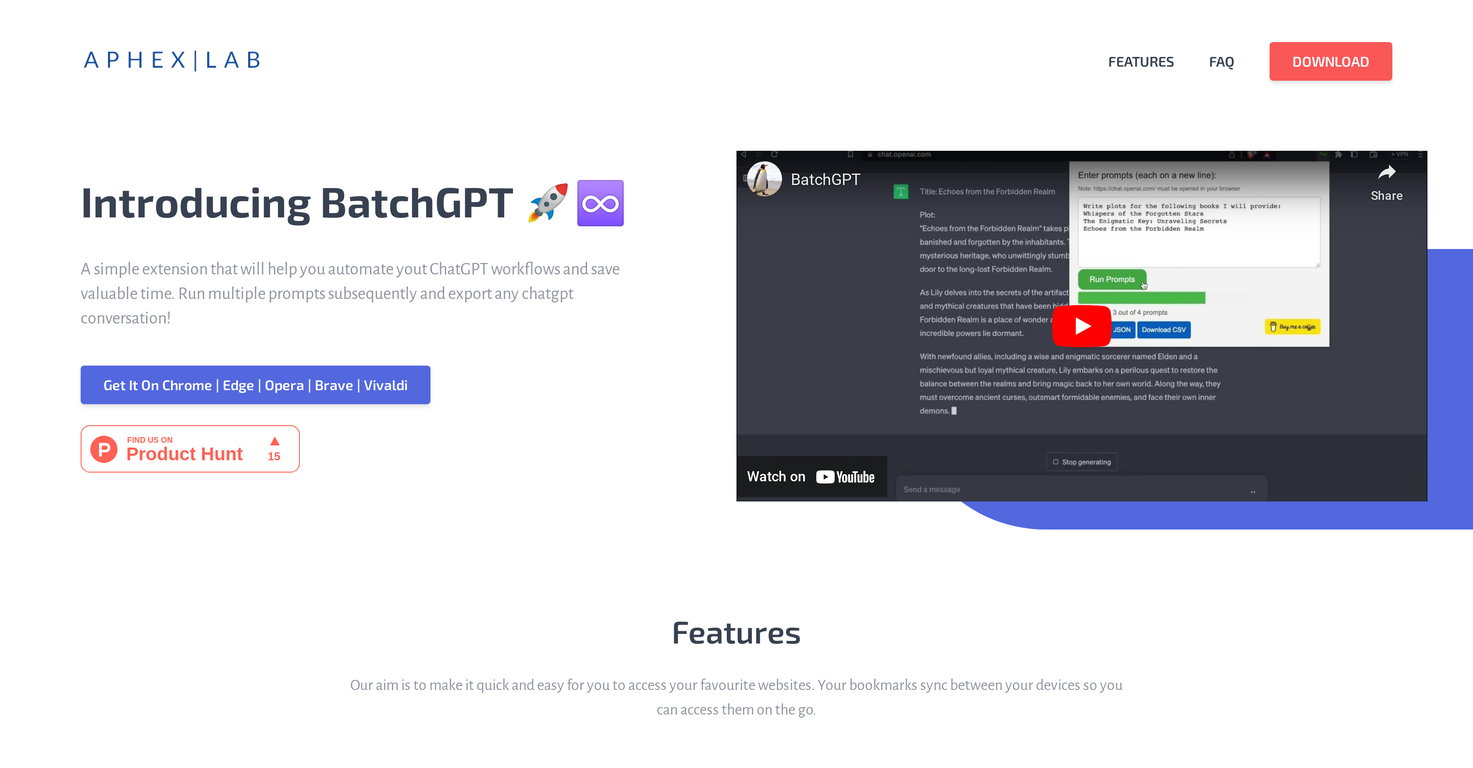 BatchGPT screenshot