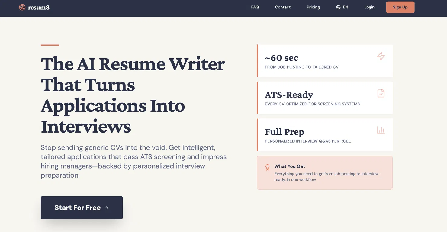 Resum8 screenshot