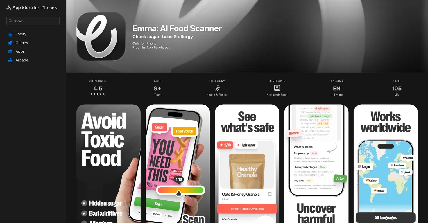Emma: AI Food Scanner screenshot