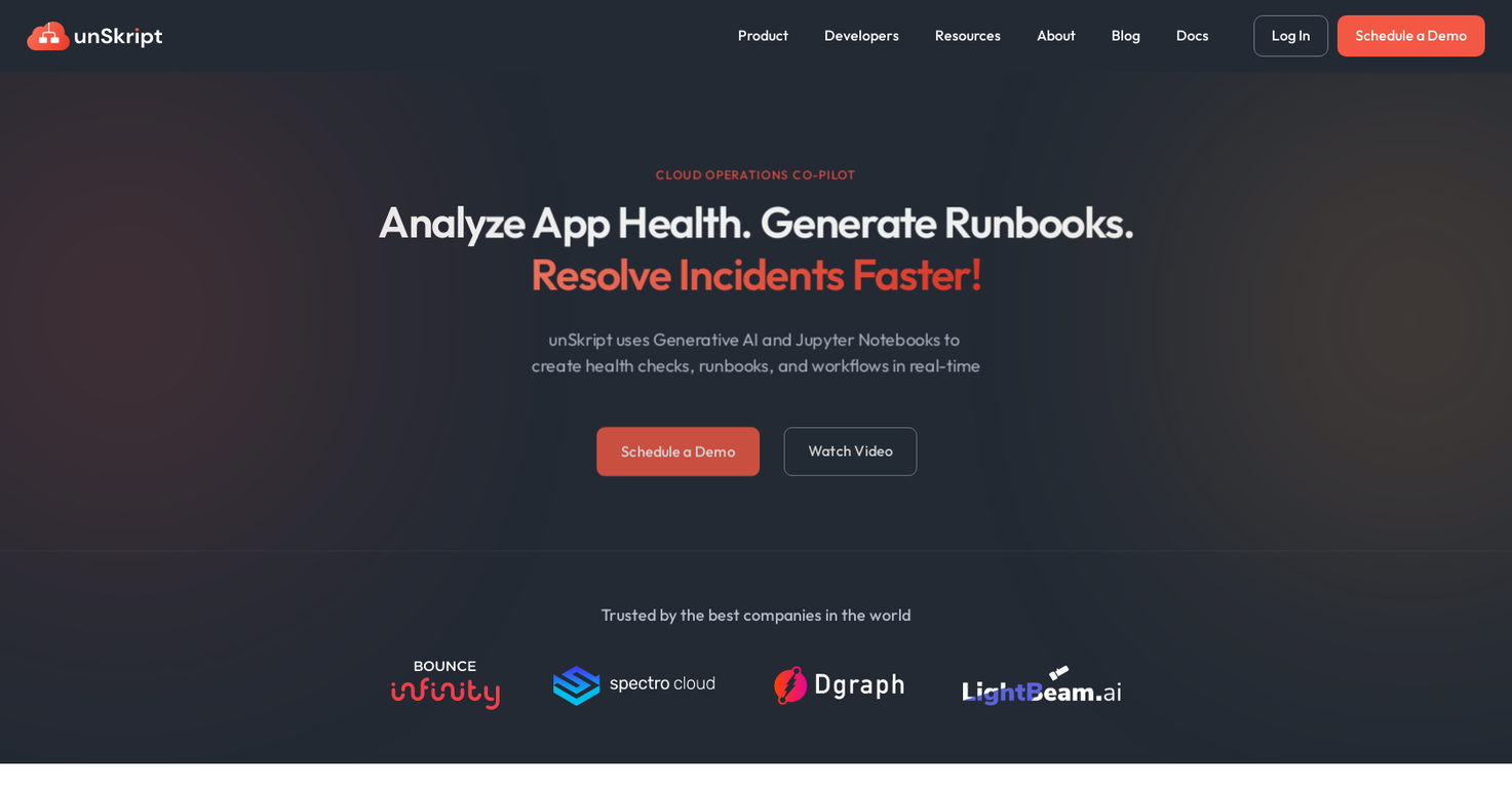 unSkript screenshot