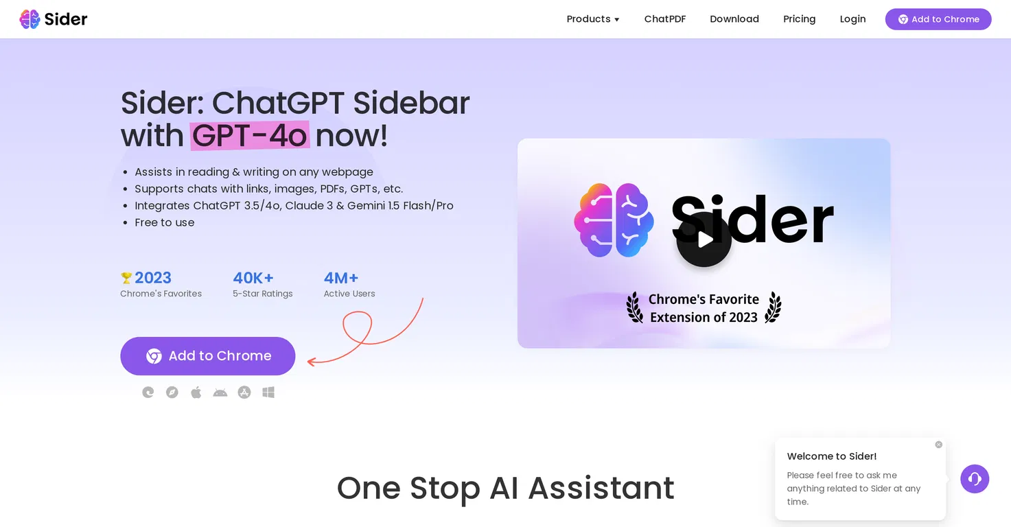 Sider AI screenshot