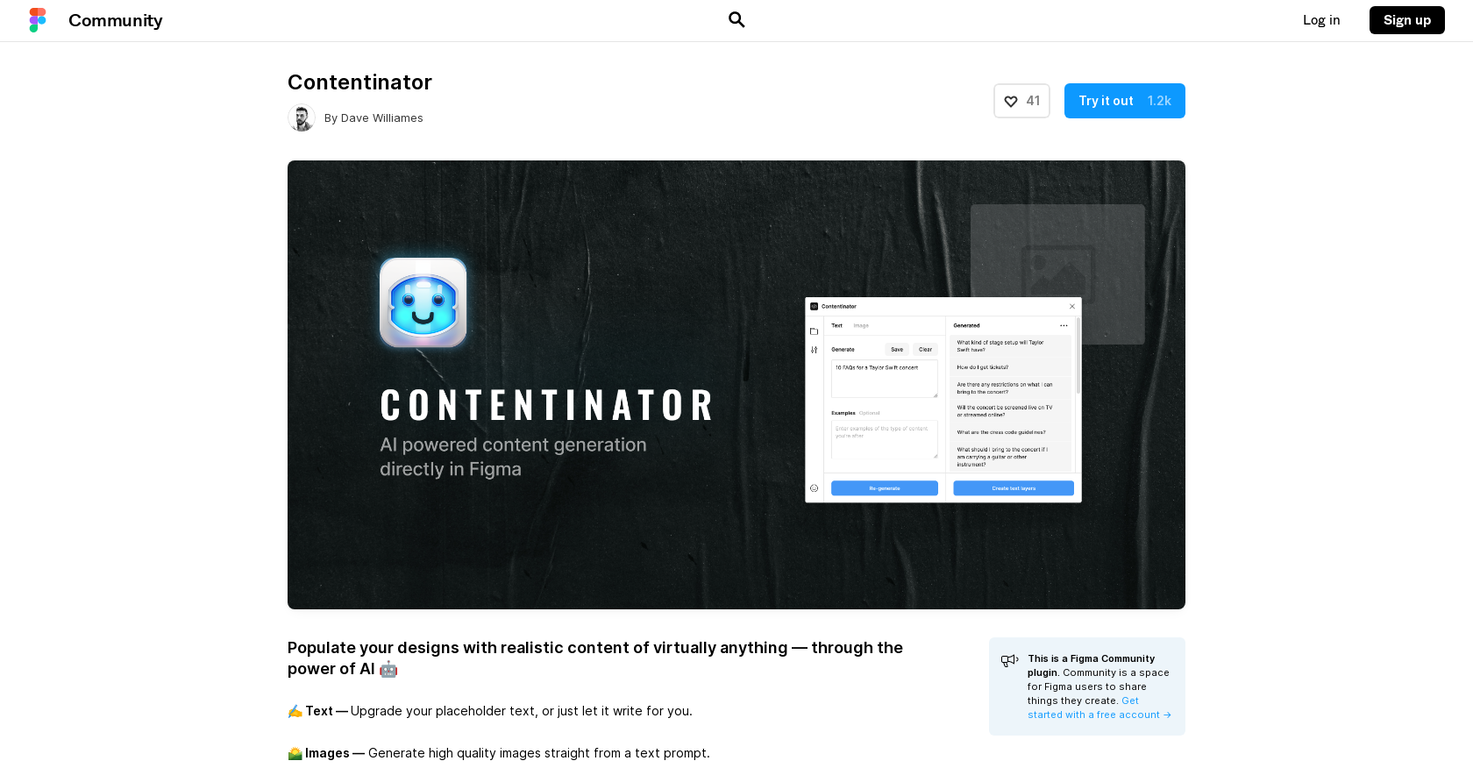 Contentinator screenshot