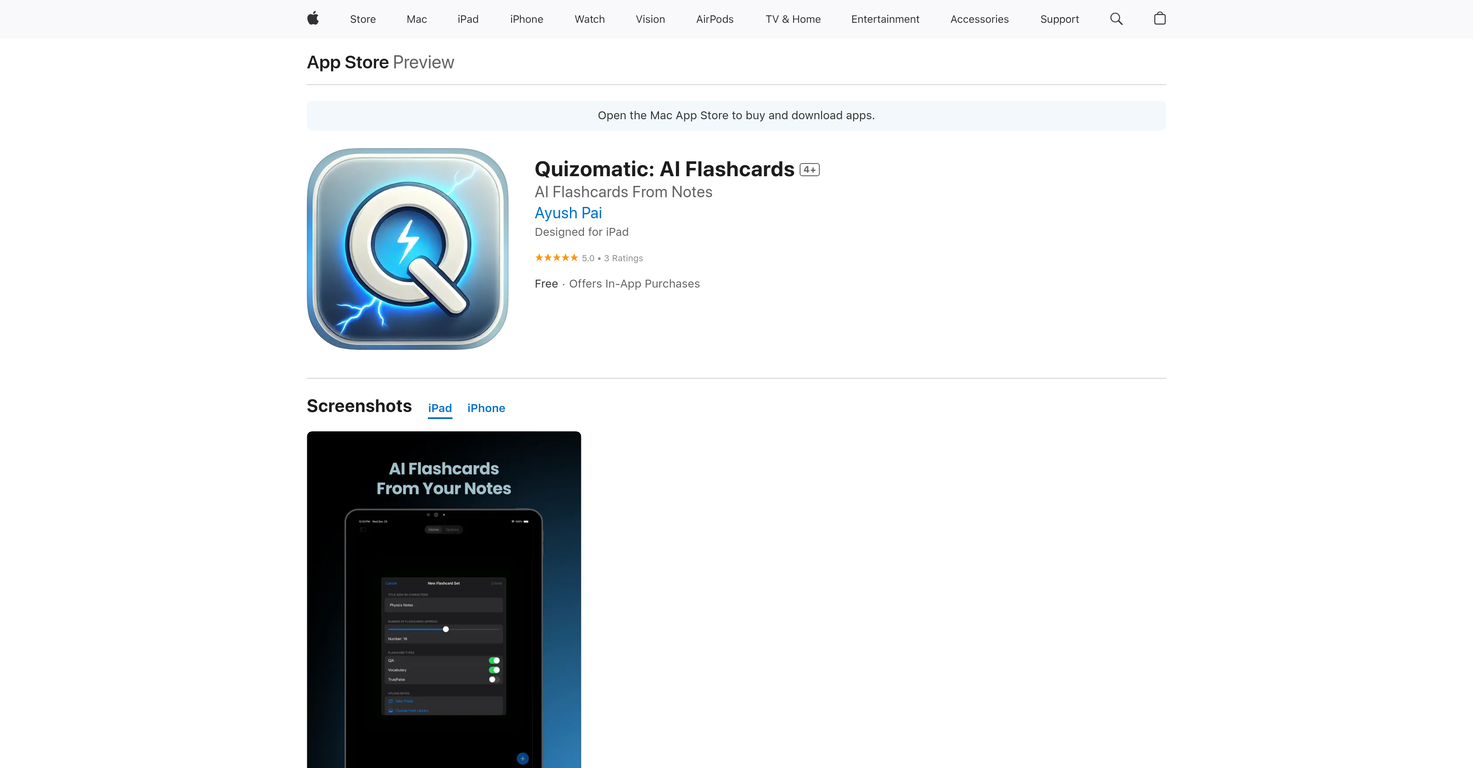 Quizomatic: AI Flashcards screenshot