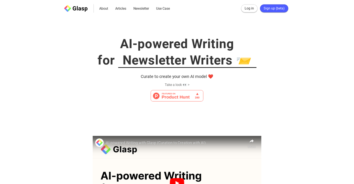 Glasp screenshot