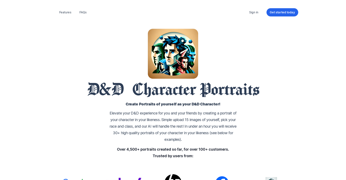 D&D Character Portraits screenshot