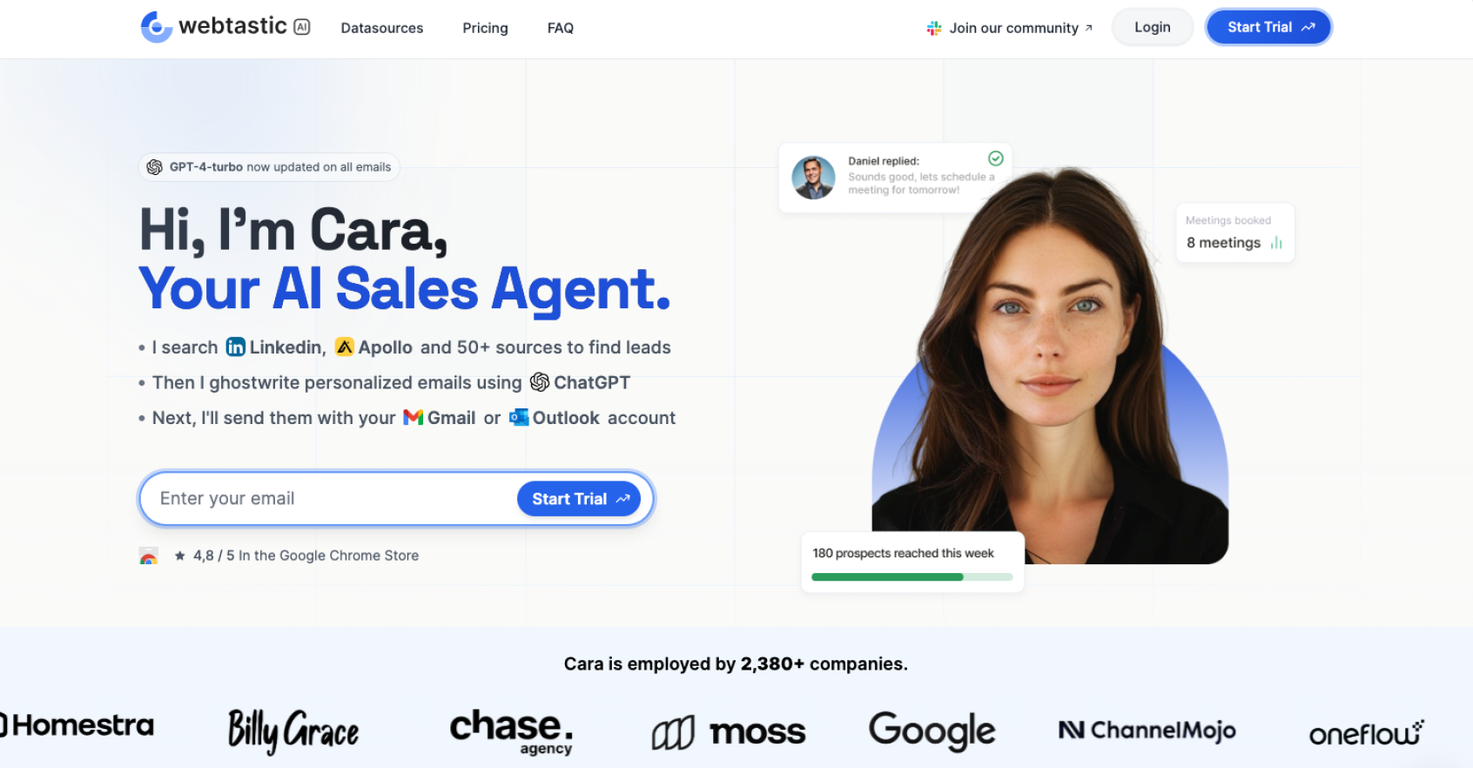 Cara by Webtastic AI screenshot