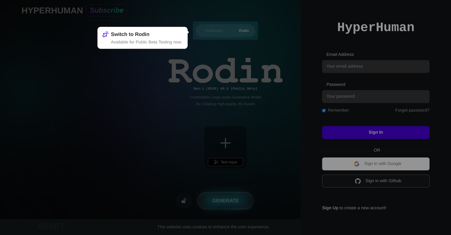ChatAvatar screenshot