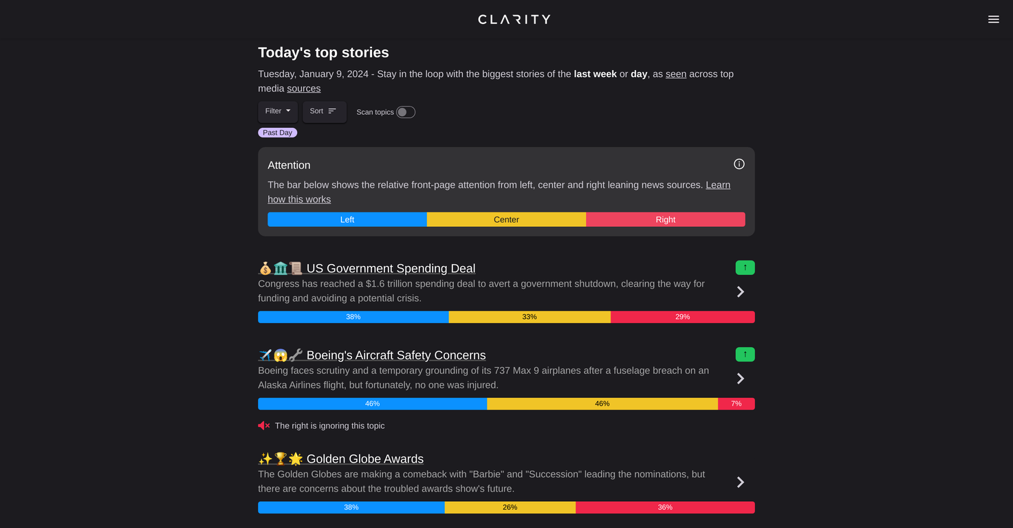 ClarityPage screenshot