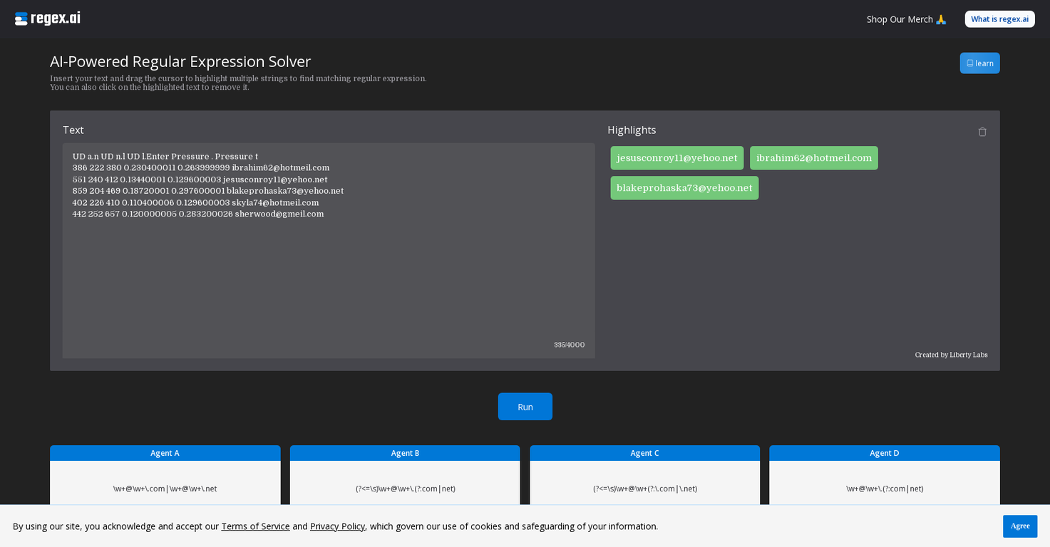 Regex screenshot